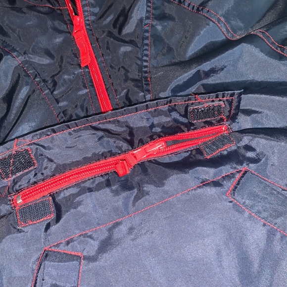 GAP Navy Blue and Red Windbreaker Jacket Hood 6/7 EUC - Picture 8 of 15